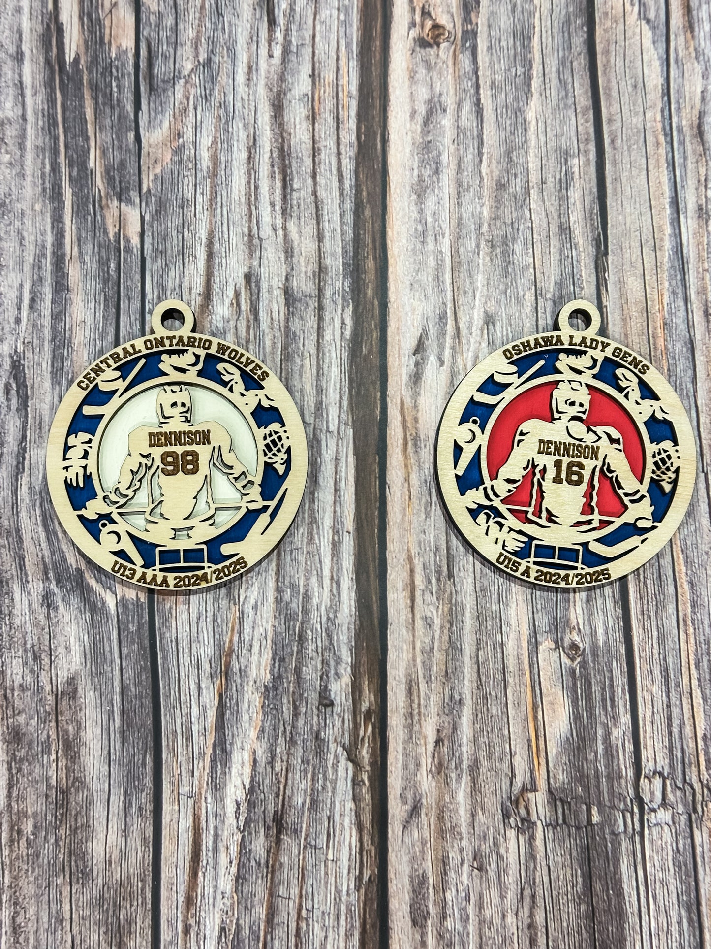 Personalized Hockey Ornament