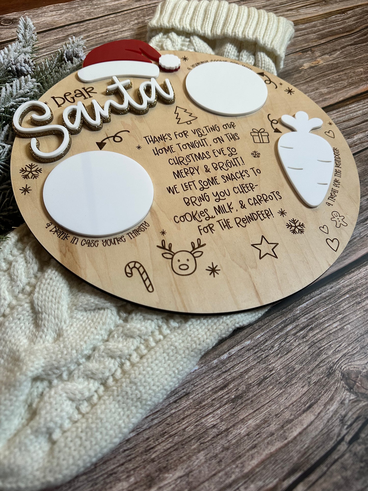 Milk and Cookies for Santa Board
