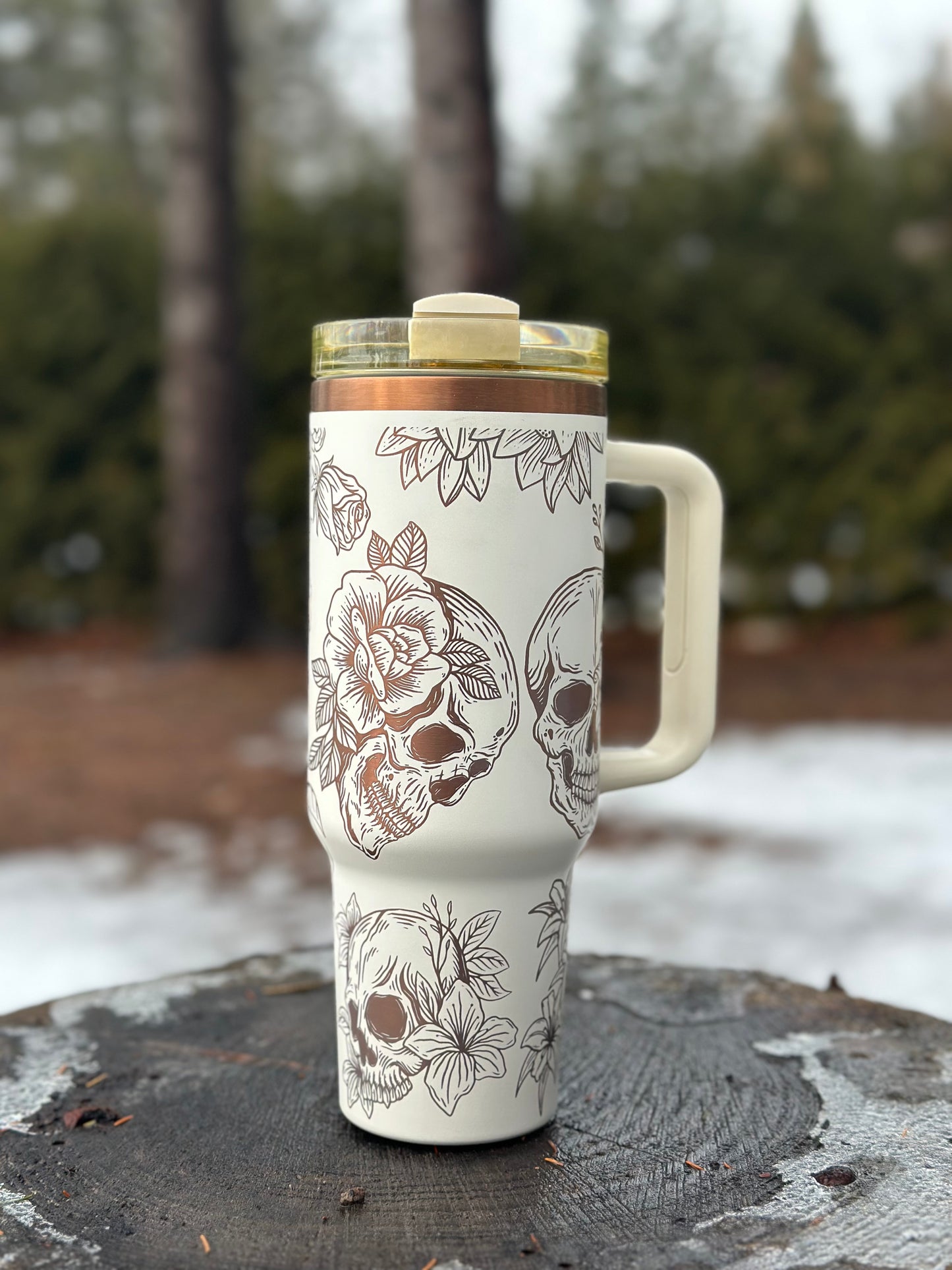 40oz Tumbler w/ Straw - Personalized with Laser Engraving