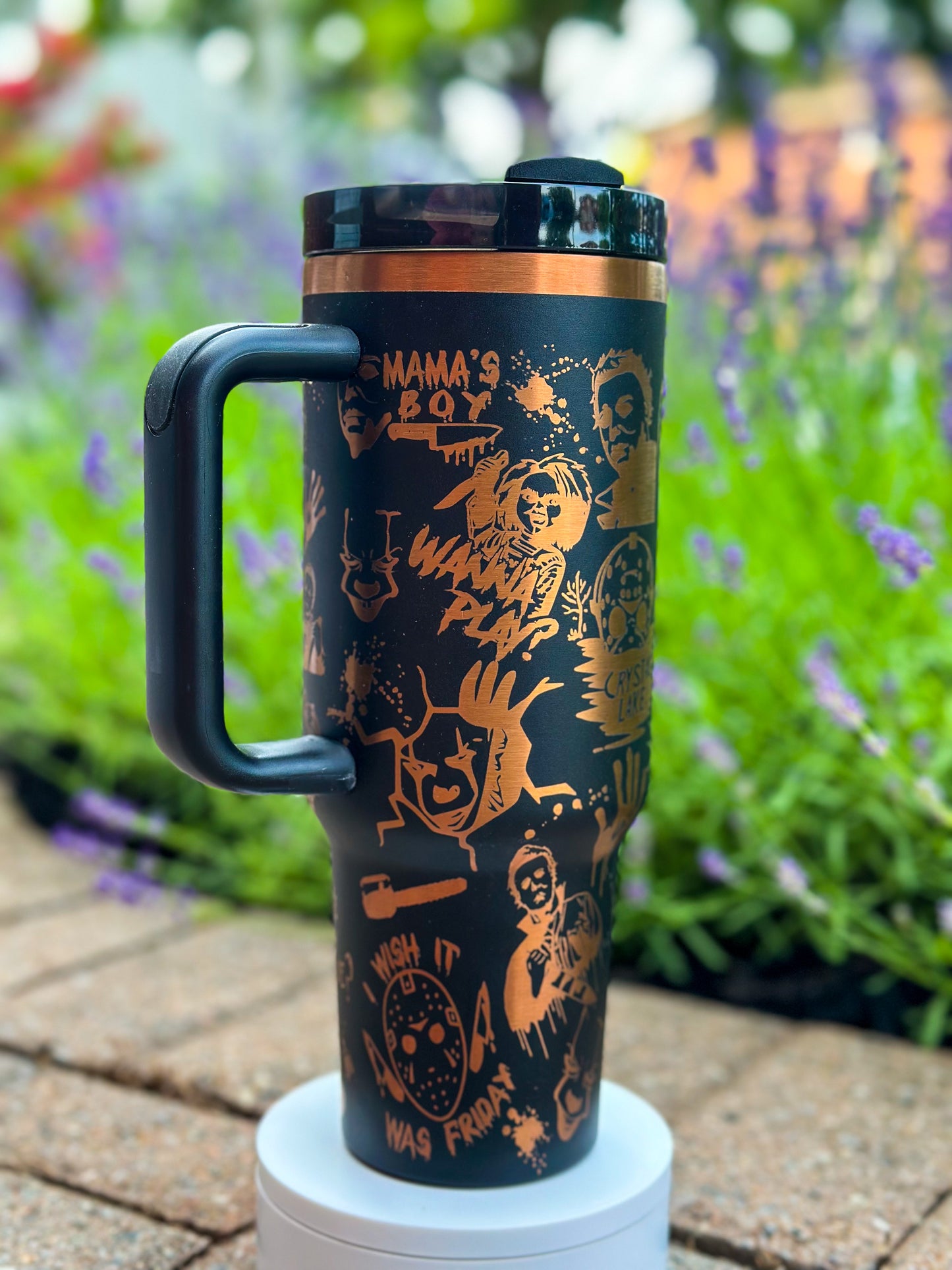 40oz Tumbler w/ Straw - Personalized with Laser Engraving