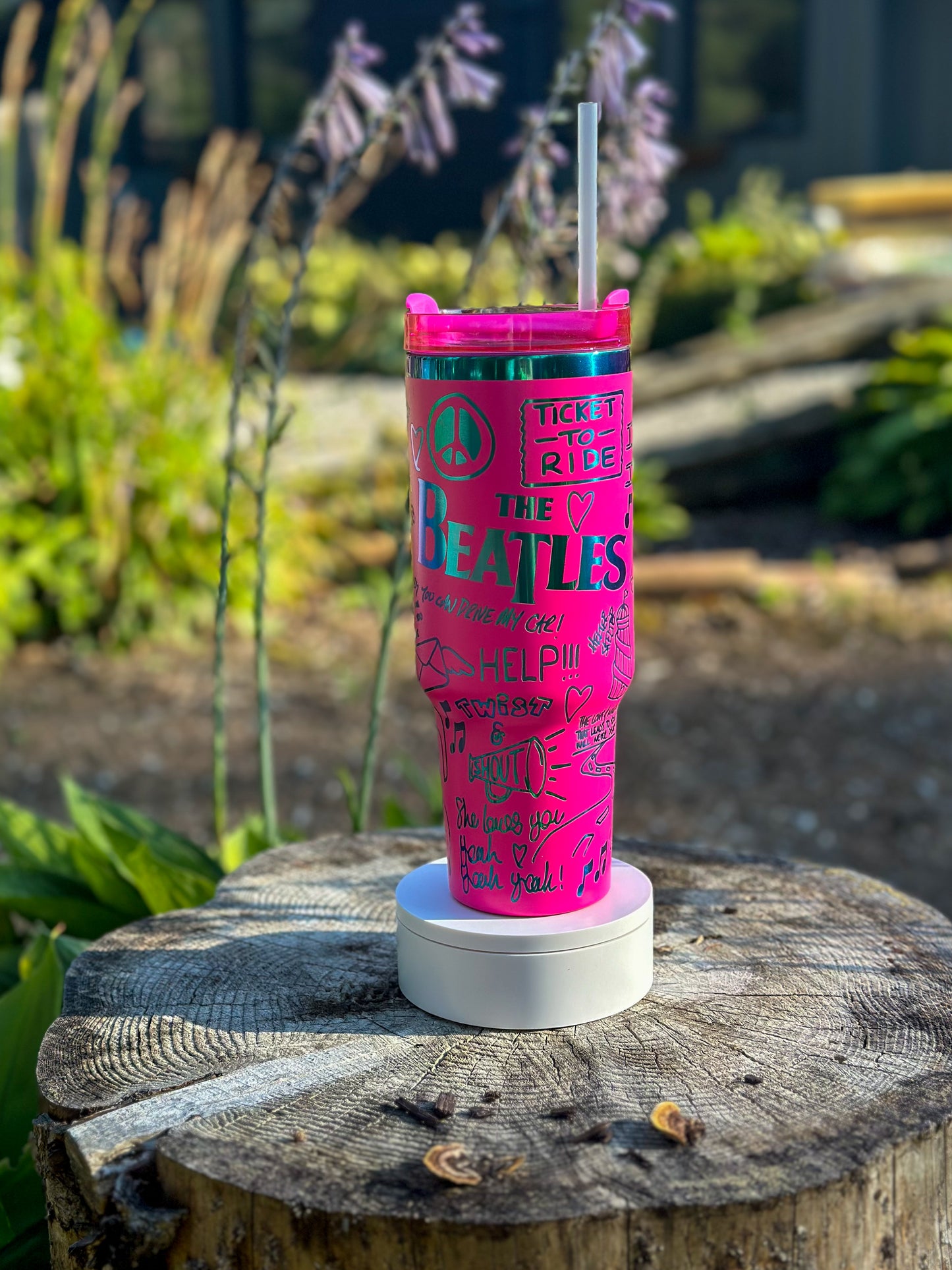 40oz Tumbler w/ Straw - Personalized with Laser Engraving