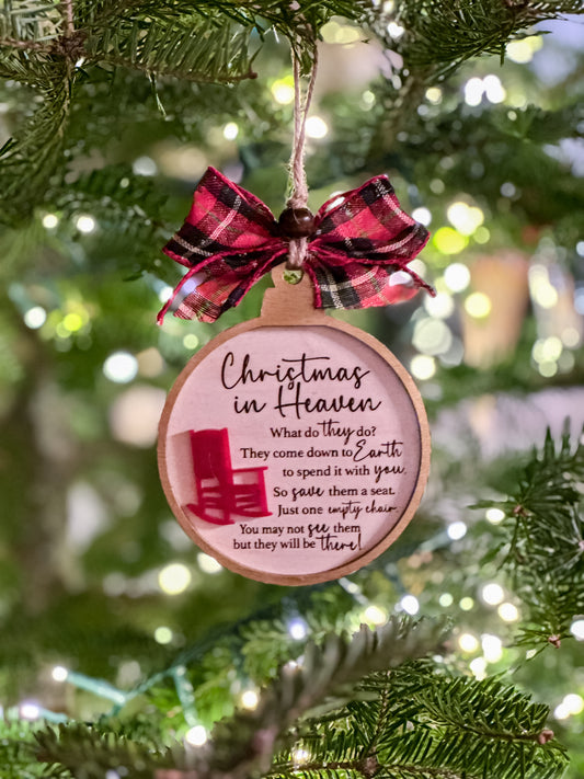 Christmas in Heaven Memorial Ornament