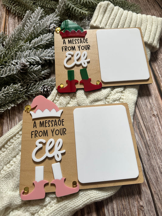 A Message from Your Elf – Erasable Message Board