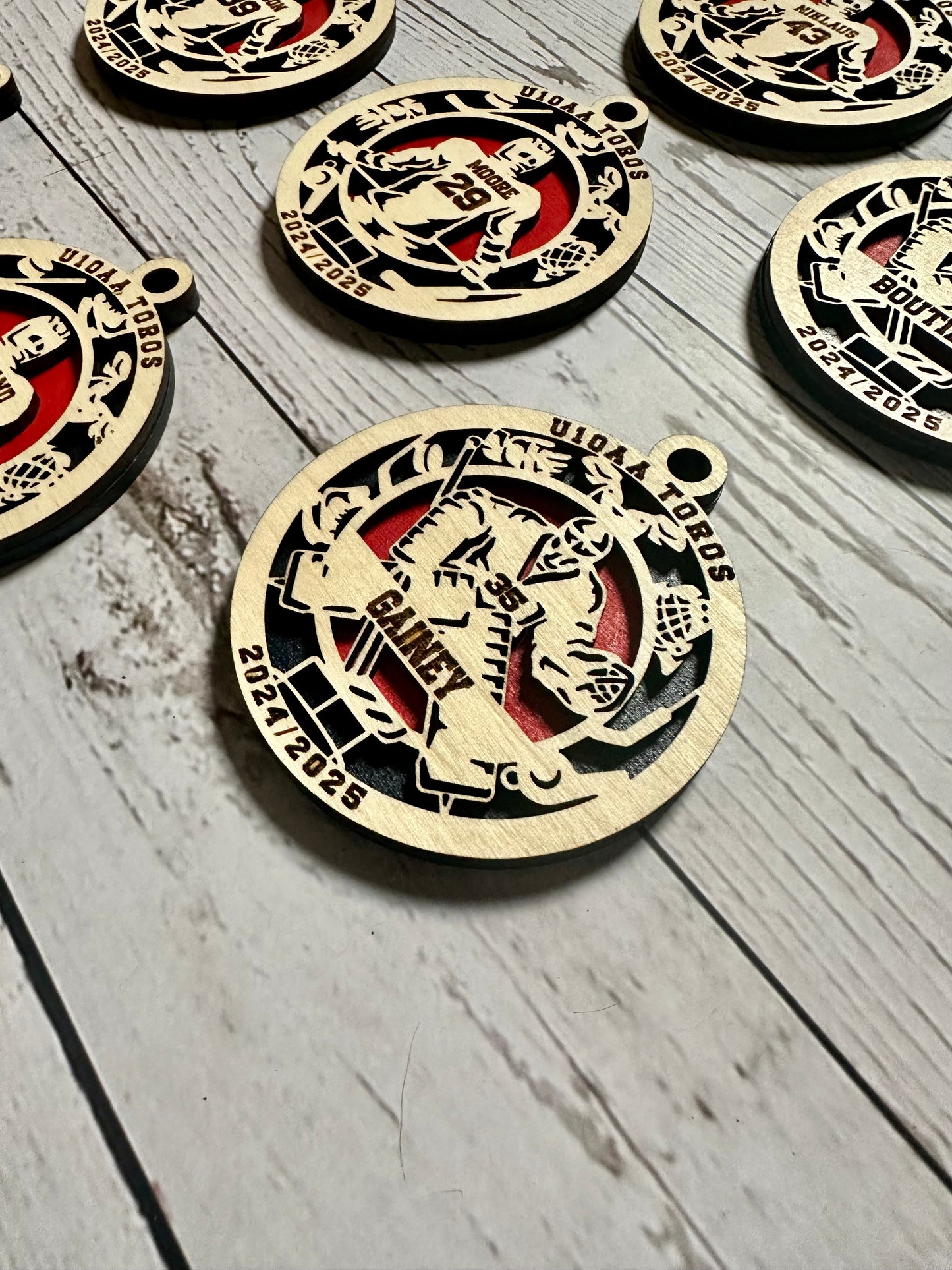 Personalized Hockey Ornament