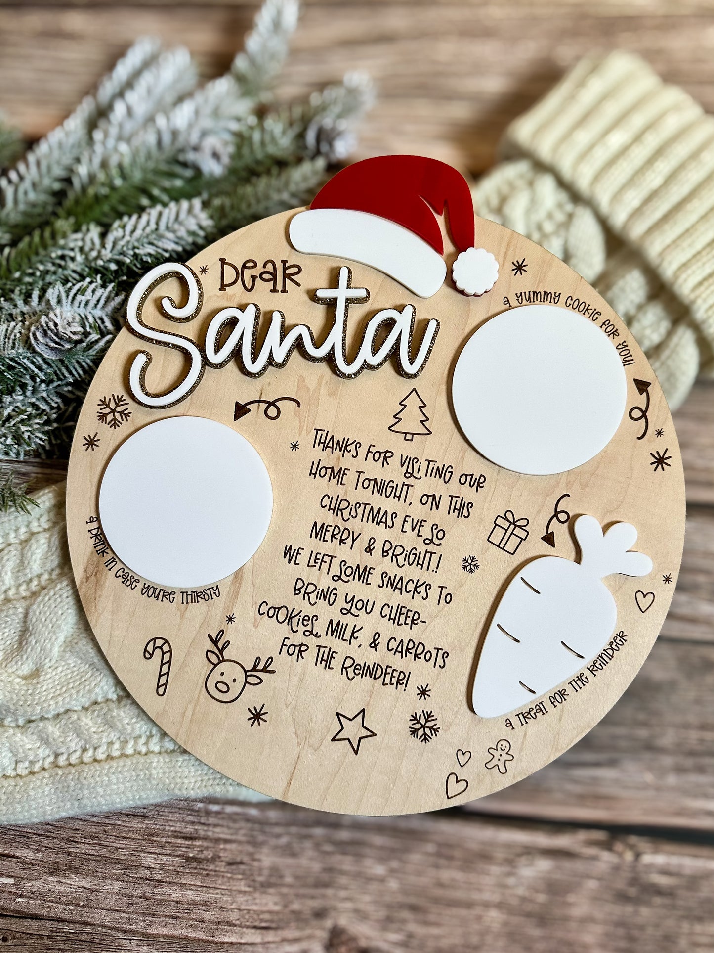 Milk and Cookies for Santa Board