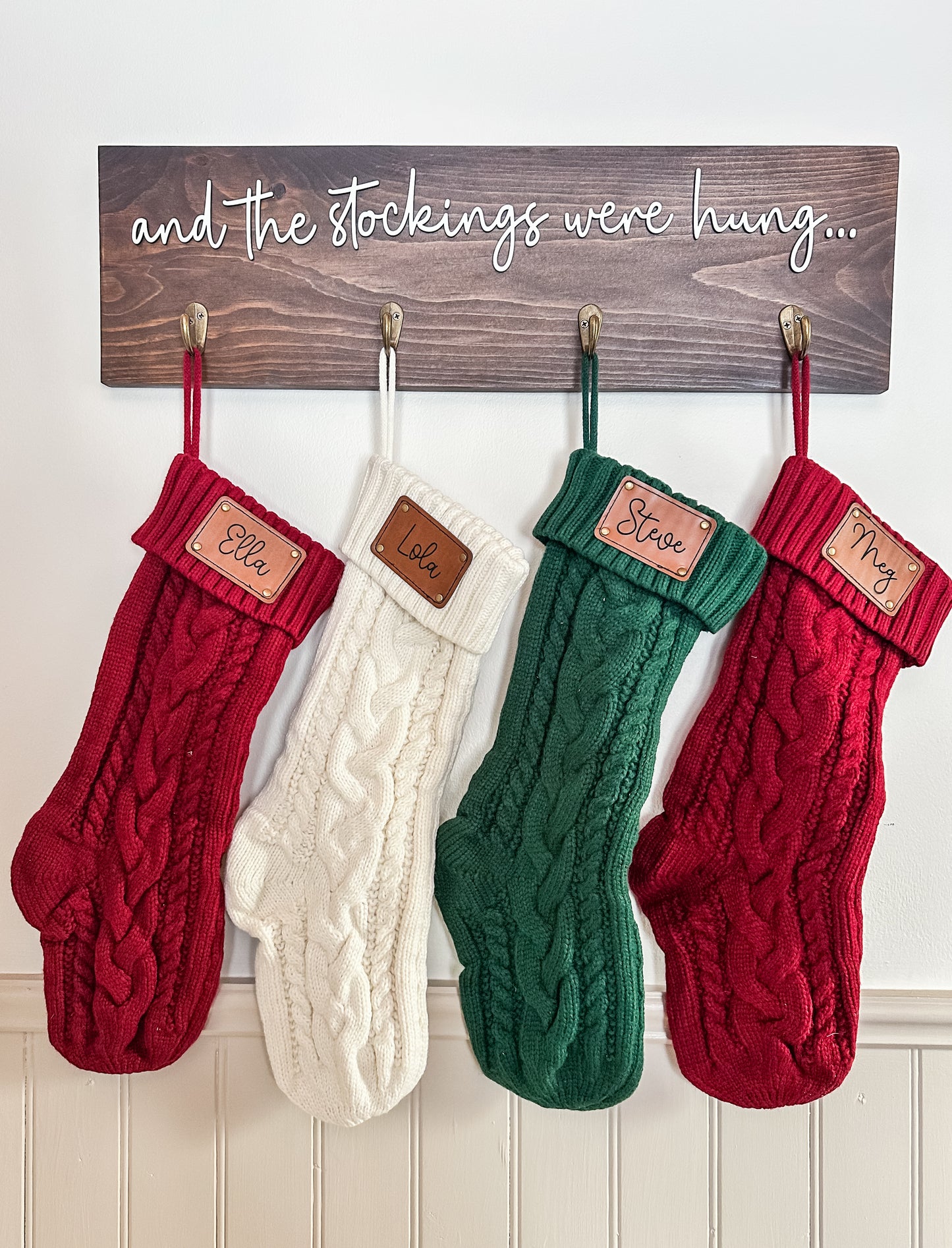 Personalized Knit Christmas Stockings
