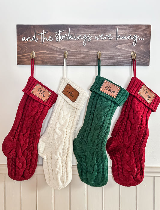 Personalized Knit Christmas Stockings