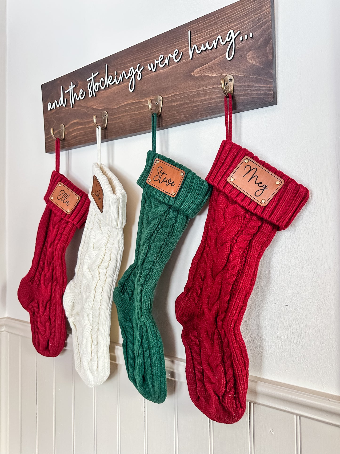 Personalized Knit Christmas Stockings