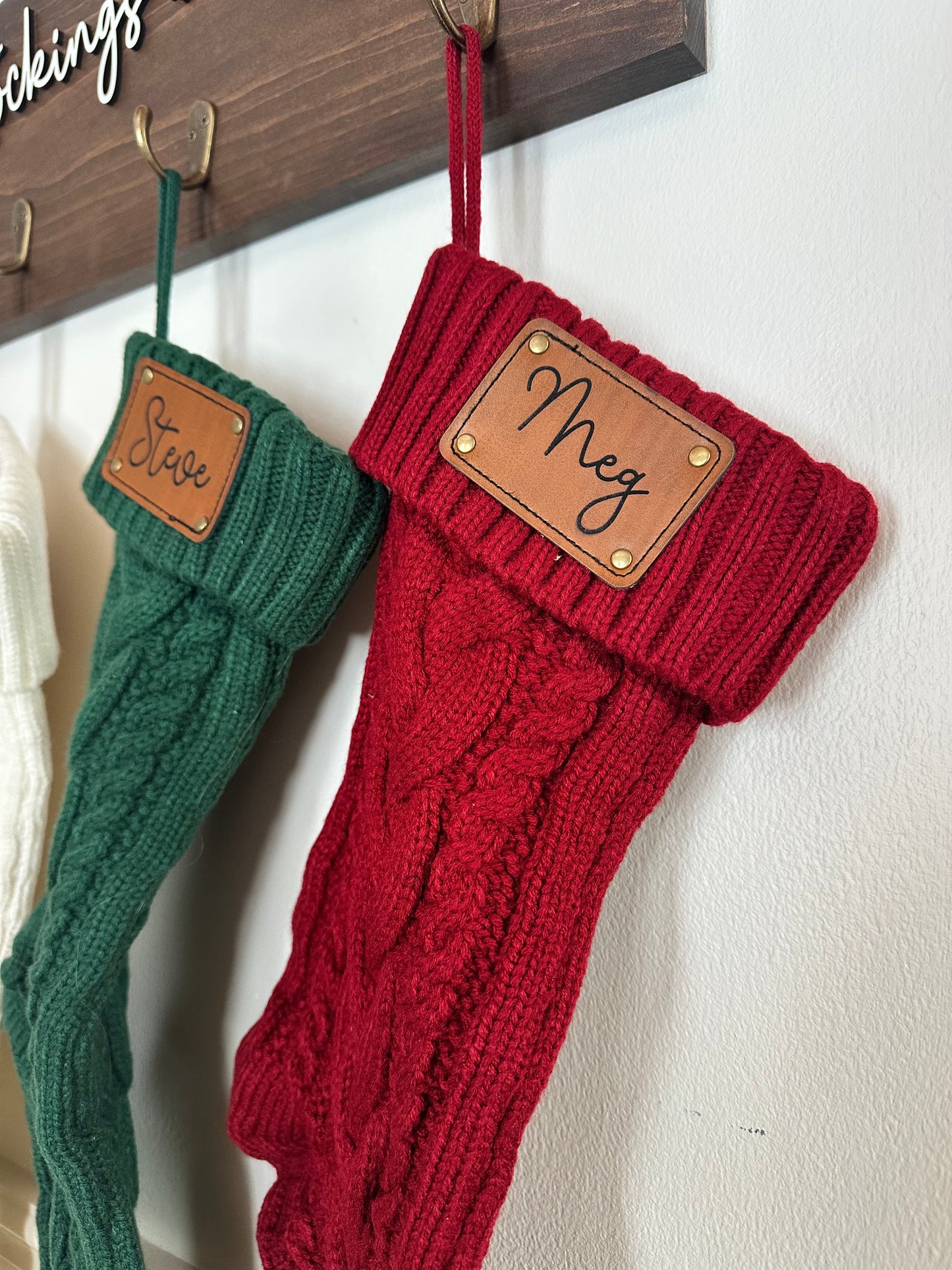 Personalized Knit Christmas Stockings