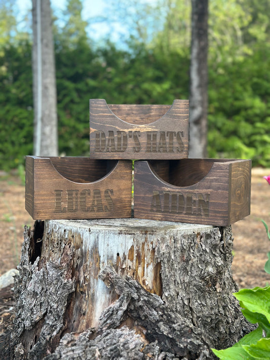 Wooden Hat Box