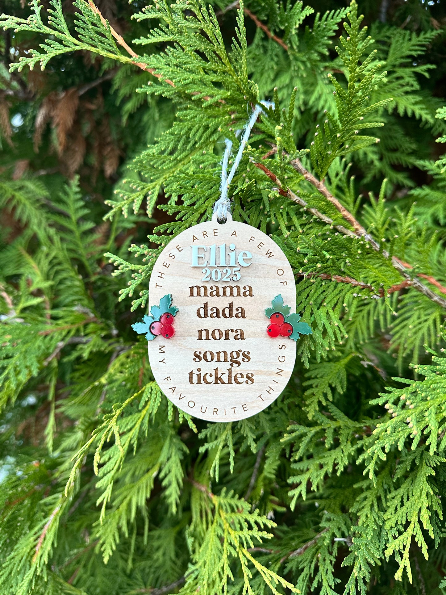 My Favourite Things Personalized Keepsake Ornament