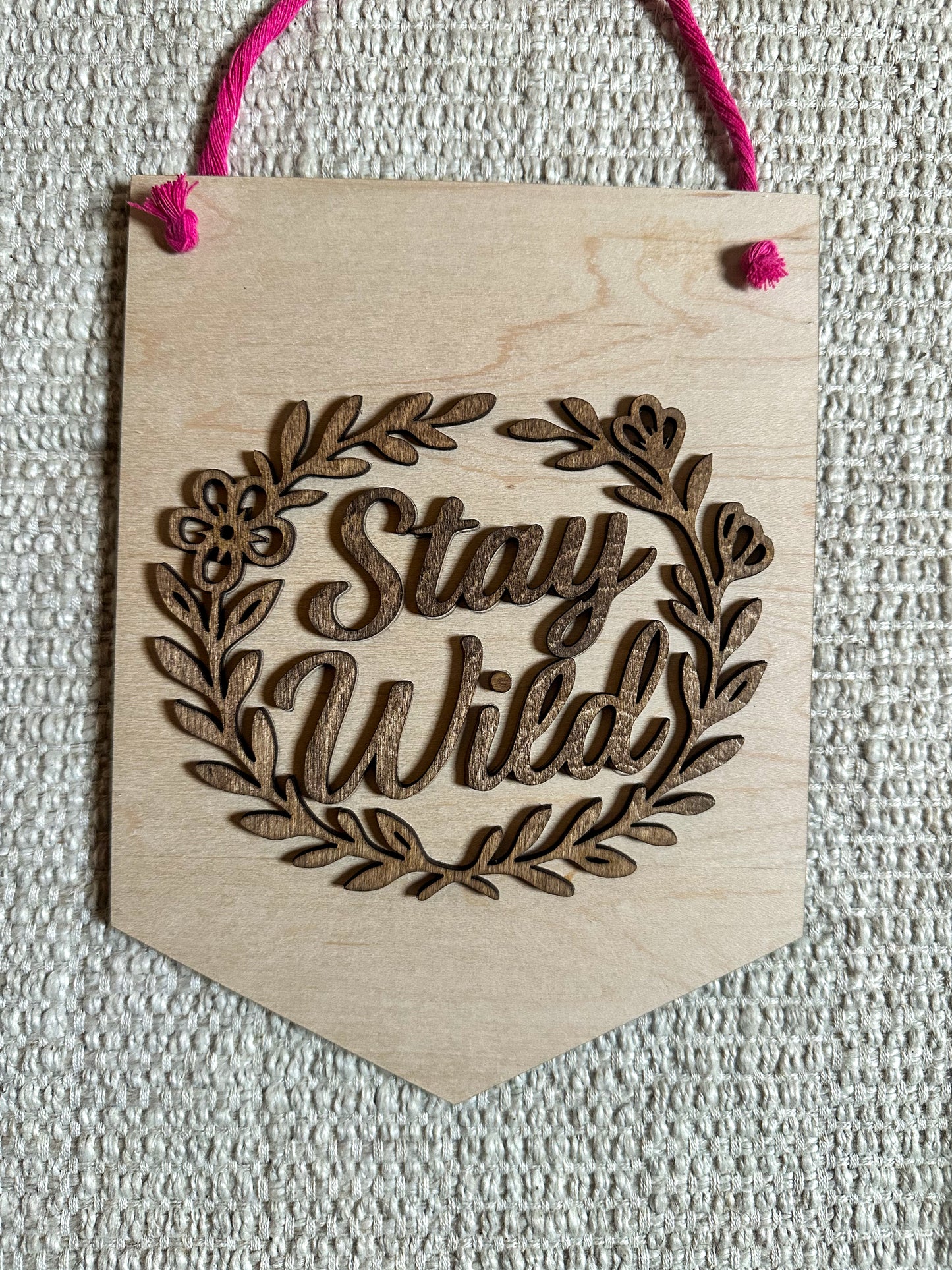 Wooden Pennant Flag Wall Decor - Nursery Decor - Kids Room Decor